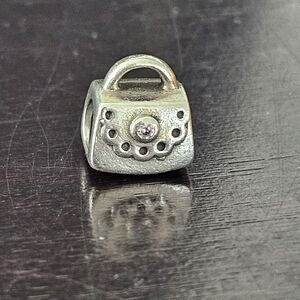 PANDORA ALE STERLING SILVER 925 PINK CZ PURSE CHARM BEAD 790309PCZ Retired
